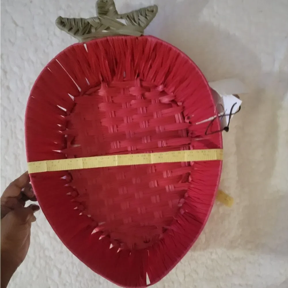 🆕️🍓Strawberry Storage Basket Summer Pool Party BBQ Red & Green - LARGE